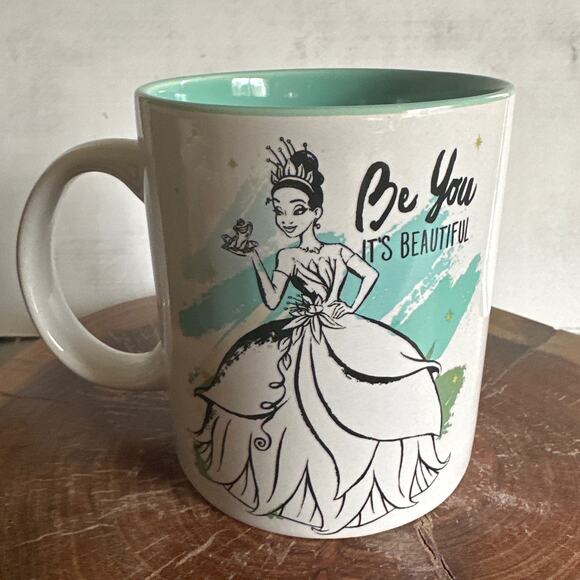 DISNEY PRINCESS TIANA Mug Be You Its Beautiful Oversized Ceramic Coffee 20 Oz - Picture 3 of 9